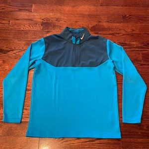 Mens NIKE Golf Tour performance dri fit three quarter zip sweater. Size large